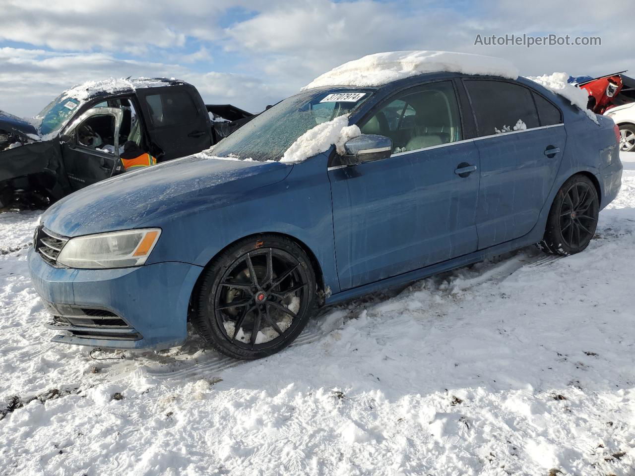 2015 Volkswagen Jetta Tdi Blue vin: 3VWLA7AJ5FM323473