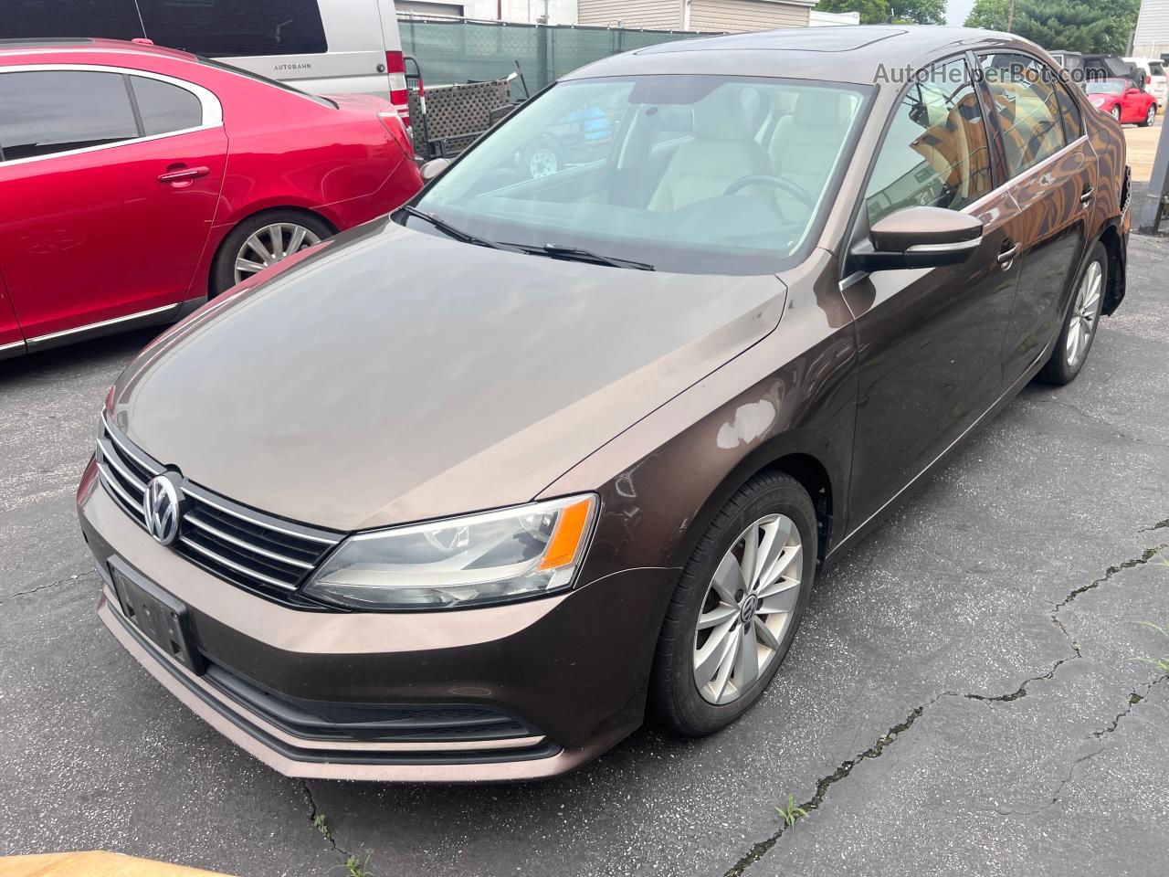 2015 Volkswagen Jetta Tdi Brown vin: 3VWLA7AJ5FM328429