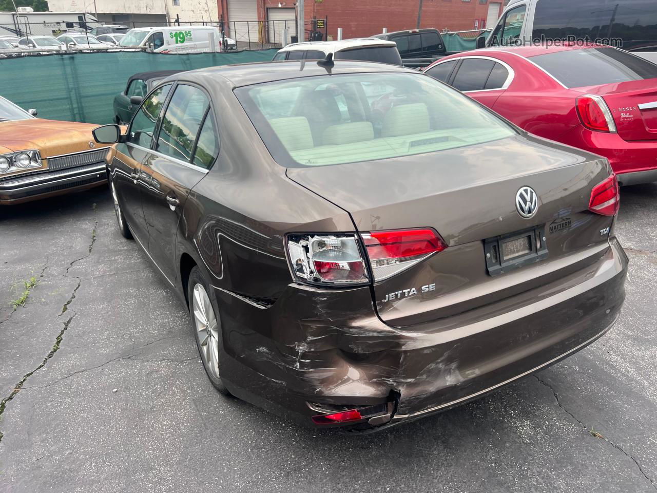 2015 Volkswagen Jetta Tdi Brown vin: 3VWLA7AJ5FM328429