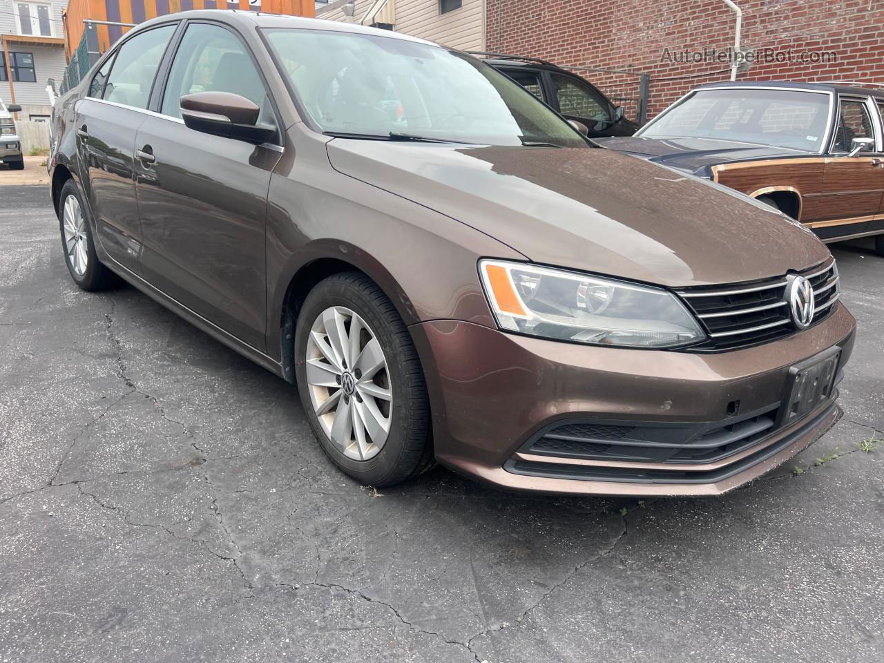 2015 Volkswagen Jetta Tdi Brown vin: 3VWLA7AJ5FM328429