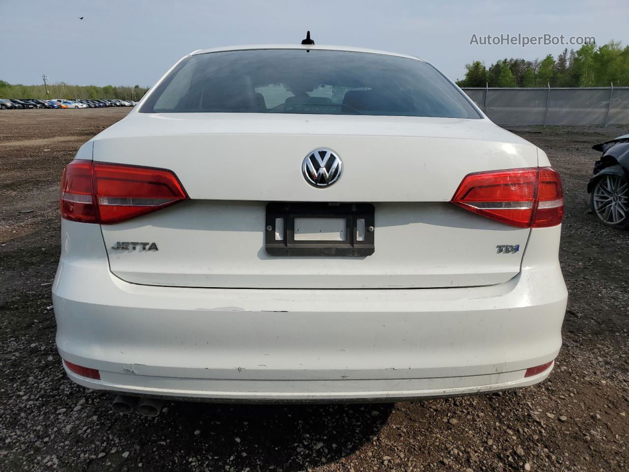 2015 Volkswagen Jetta Tdi White vin: 3VWLA7AJ6FM262344