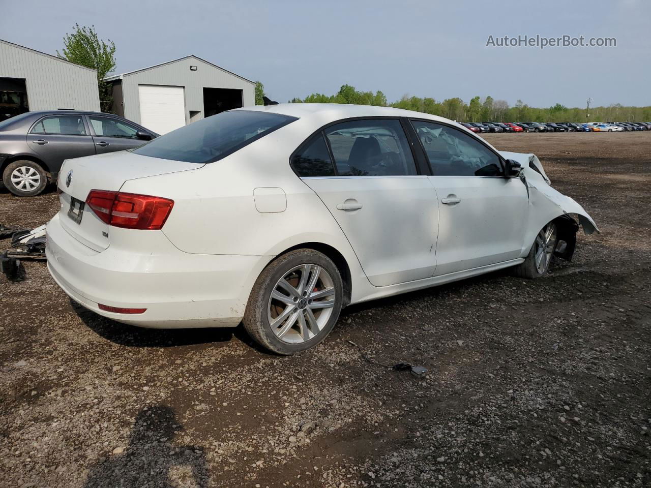 2015 Volkswagen Jetta Tdi White vin: 3VWLA7AJ6FM262344