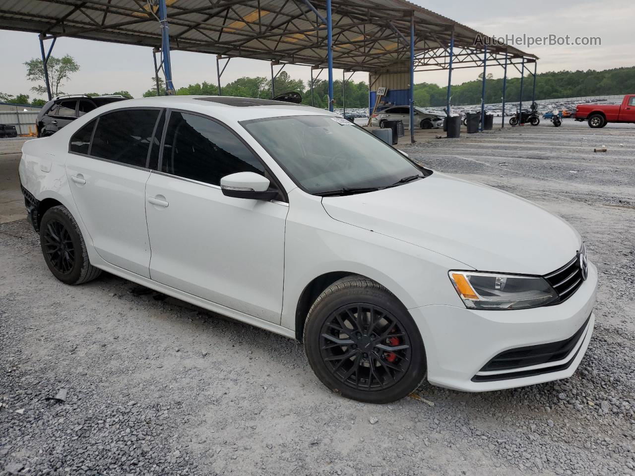 2015 Volkswagen Jetta Tdi White vin: 3VWLA7AJ6FM346521