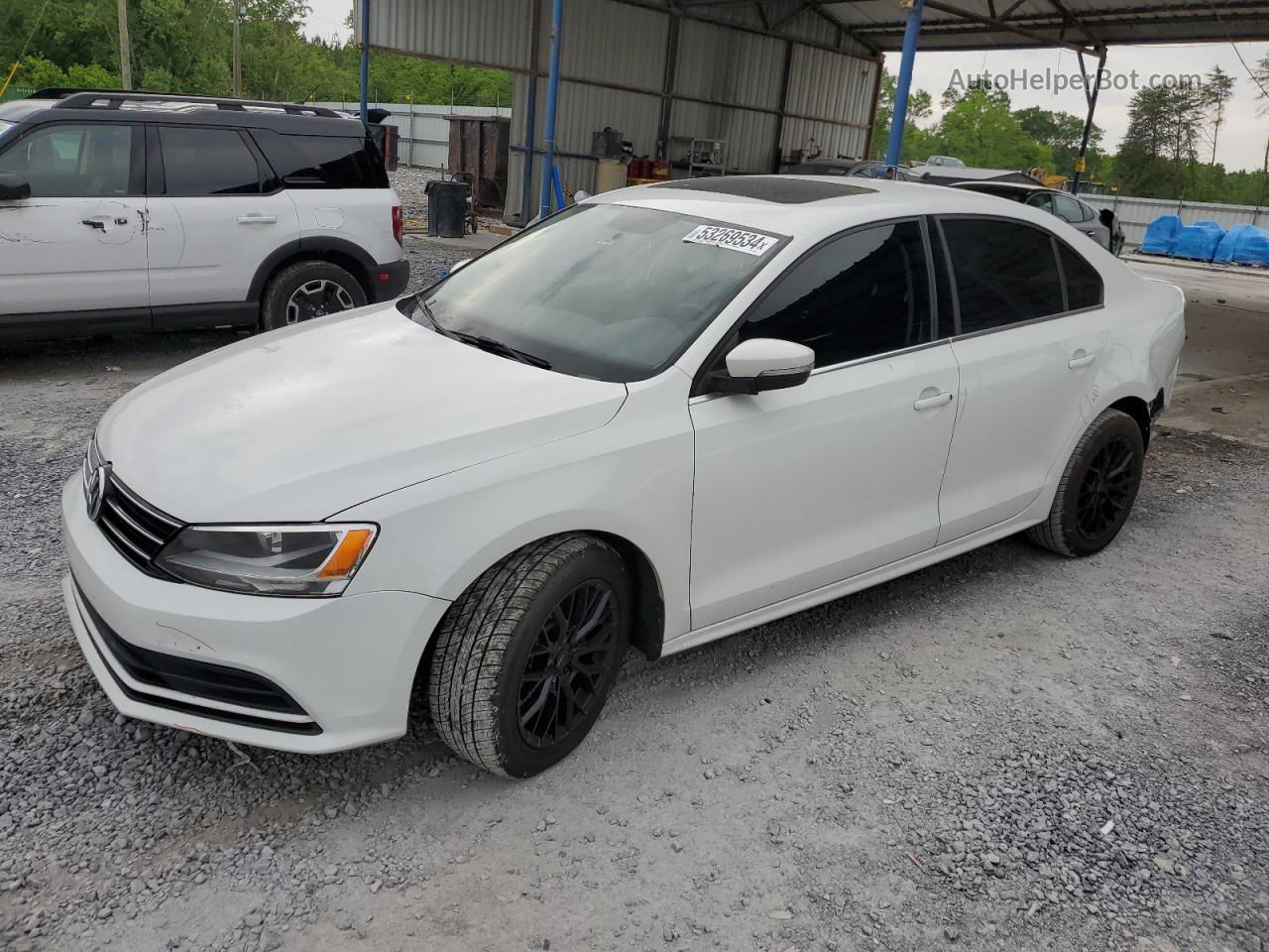 2015 Volkswagen Jetta Tdi White vin: 3VWLA7AJ6FM346521