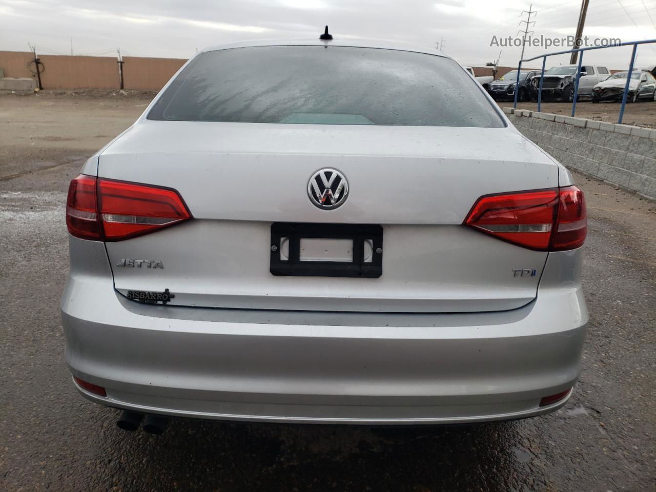 2015 Volkswagen Jetta Tdi Silver vin: 3VWLA7AJ6FM422920