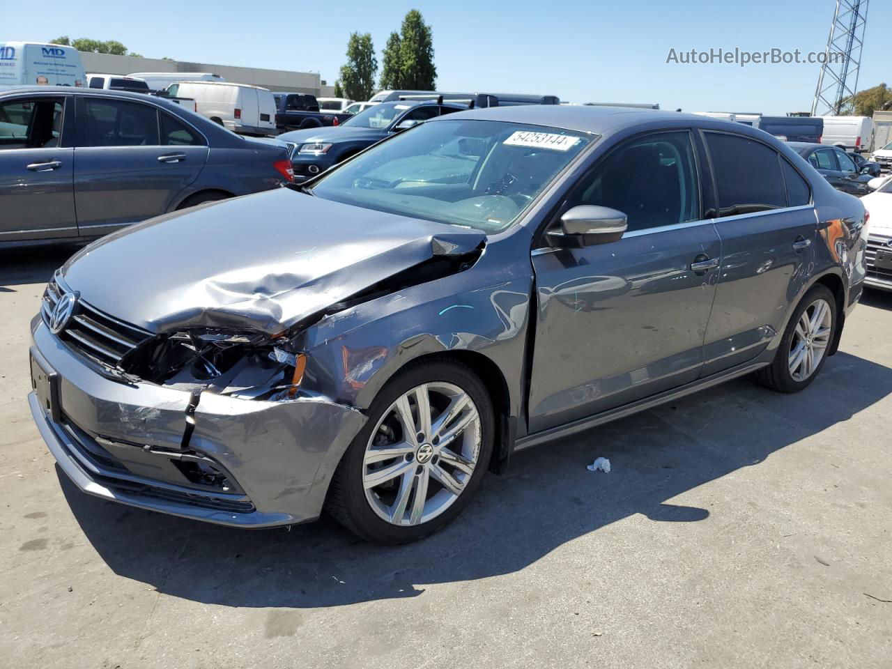 2015 Volkswagen Jetta Tdi Gray vin: 3VWLA7AJ7FM246038