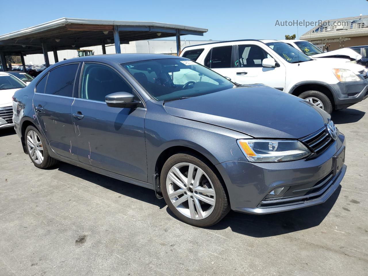 2015 Volkswagen Jetta Tdi Gray vin: 3VWLA7AJ7FM246038