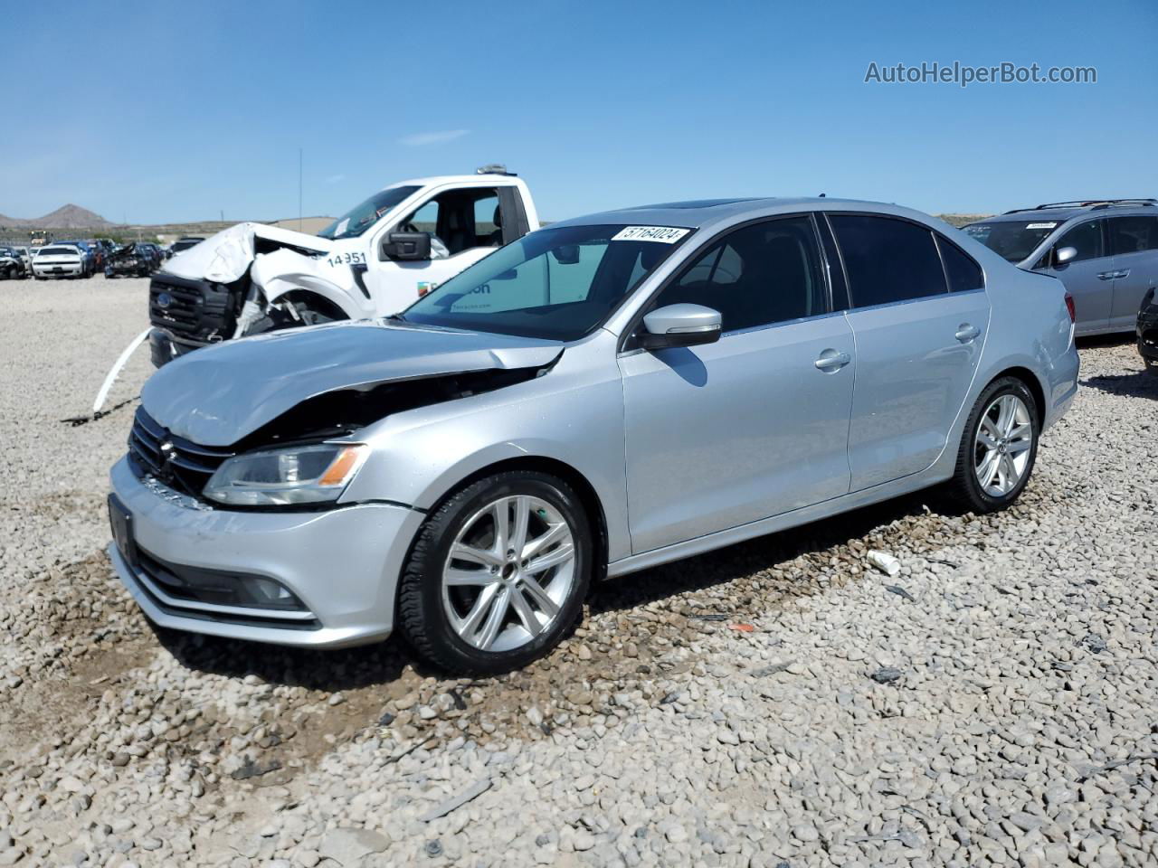 2015 Volkswagen Jetta Tdi Silver vin: 3VWLA7AJ9FM238216