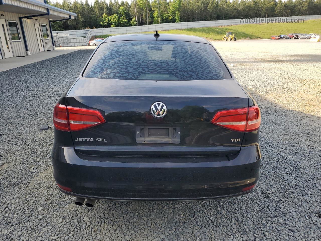 2015 Volkswagen Jetta Tdi Черный vin: 3VWLA7AJXFM249578