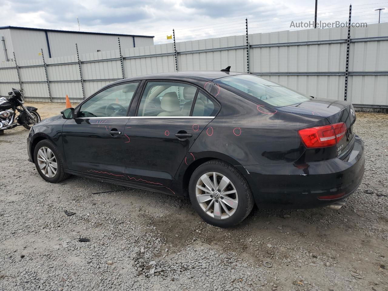 2015 Volkswagen Jetta Tdi Black vin: 3VWLA7AJXFM325798