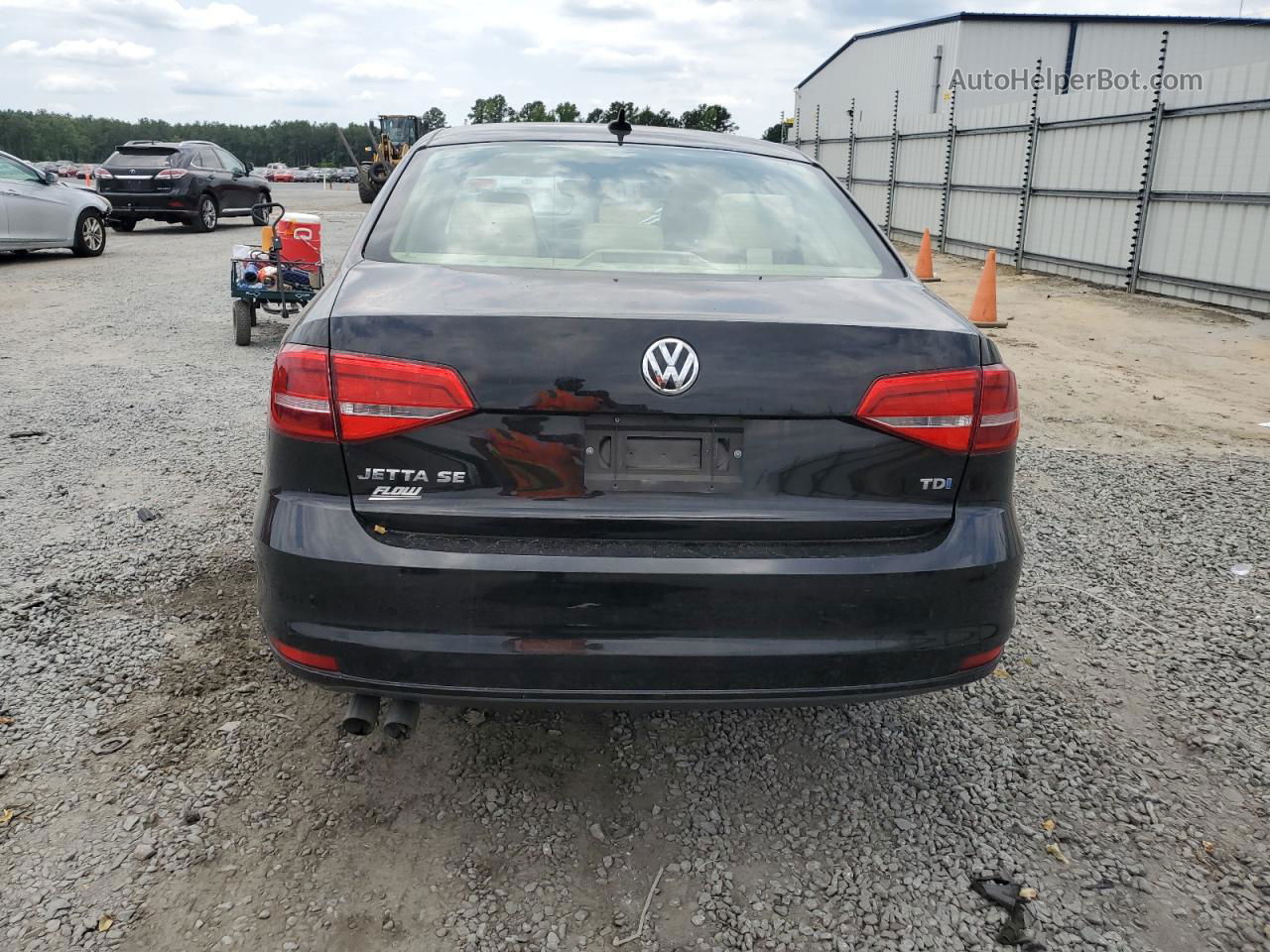 2015 Volkswagen Jetta Tdi Black vin: 3VWLA7AJXFM325798