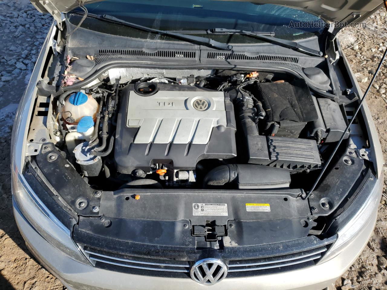 2013 Volkswagen Jetta Tdi Silver vin: 3VWLL7AJ0DM275310