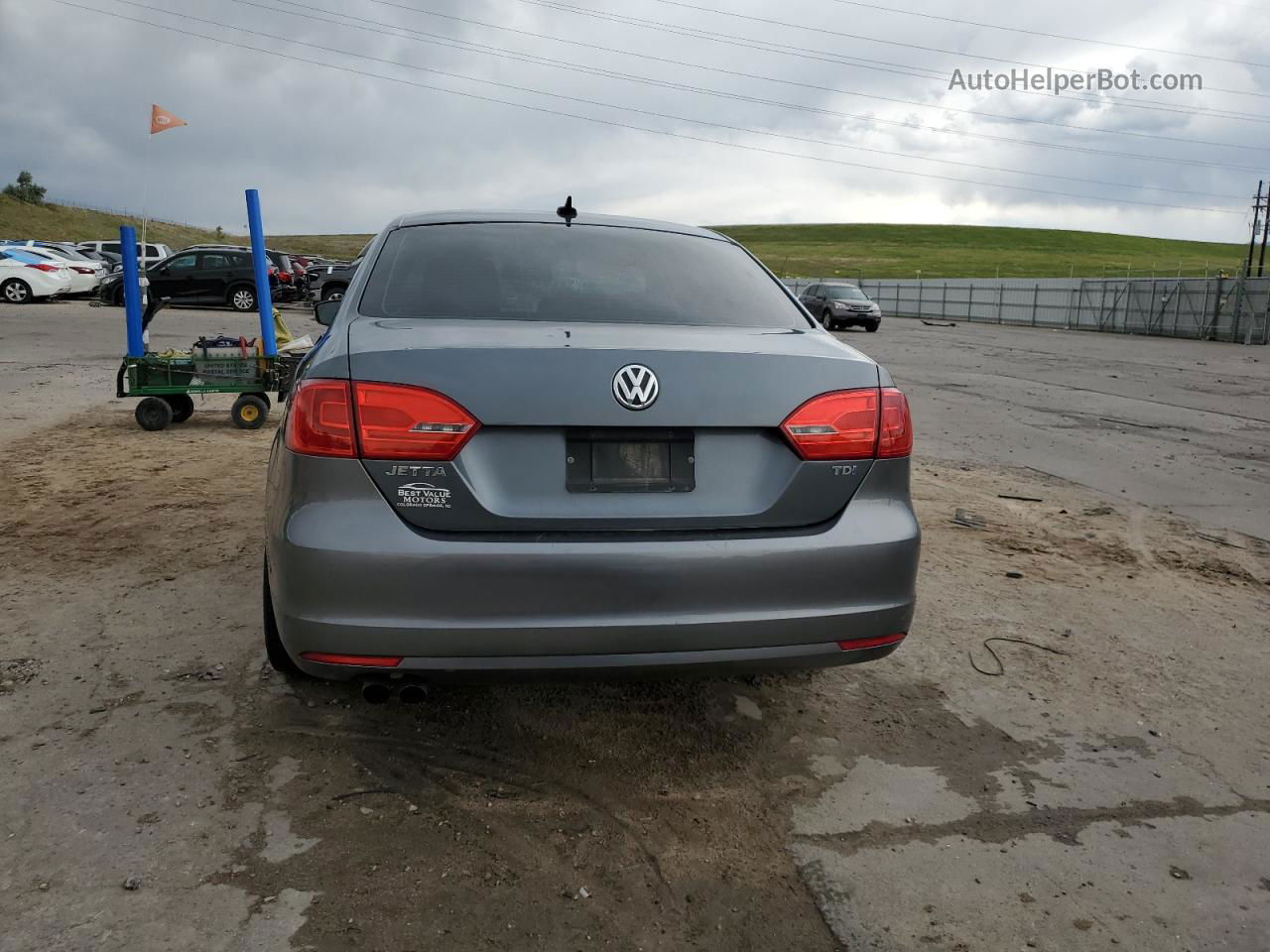 2013 Volkswagen Jetta Tdi Gray vin: 3VWLL7AJ0DM372524