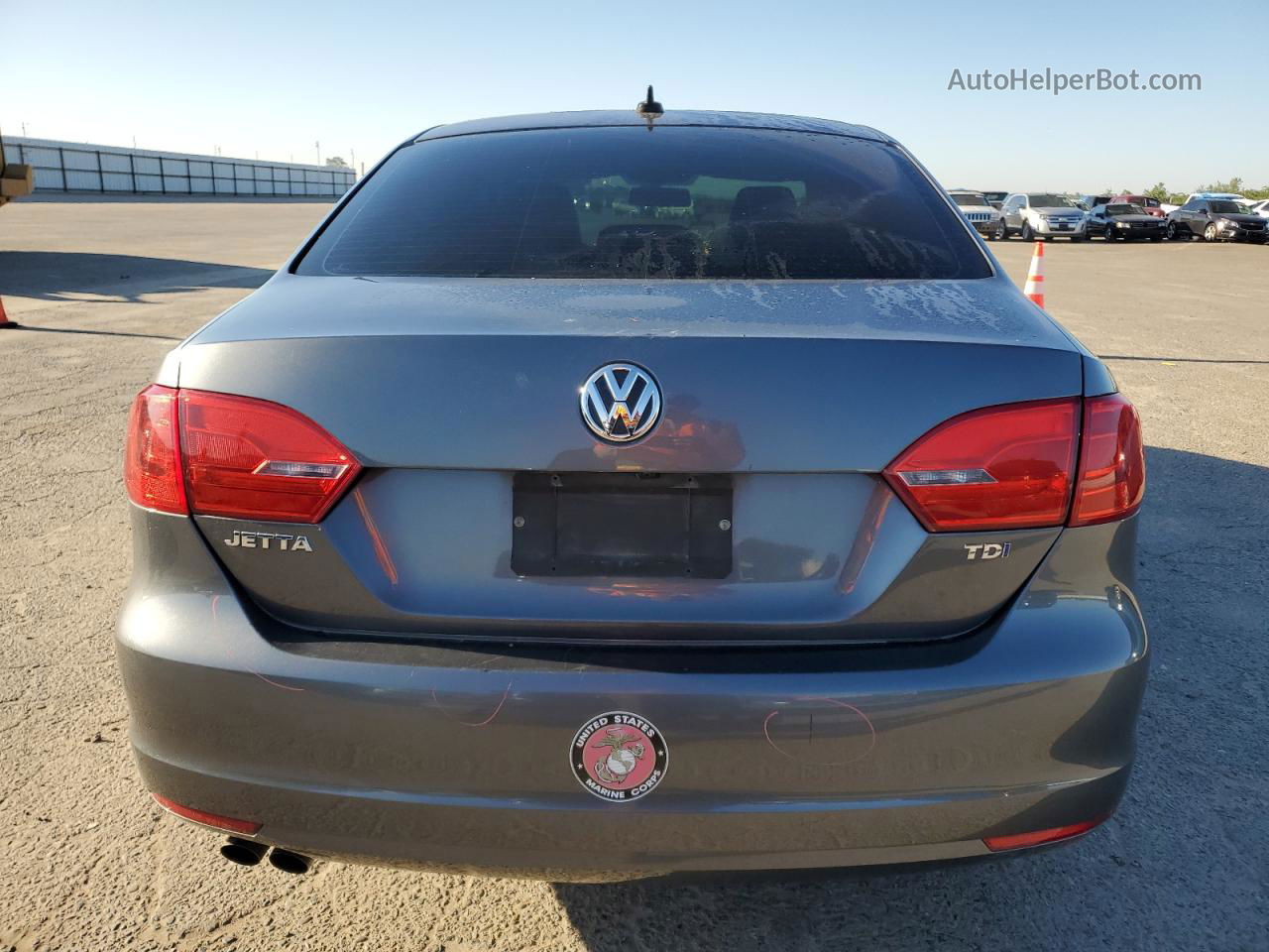 2014 Volkswagen Jetta Tdi Gray vin: 3VWLL7AJ0EM371889