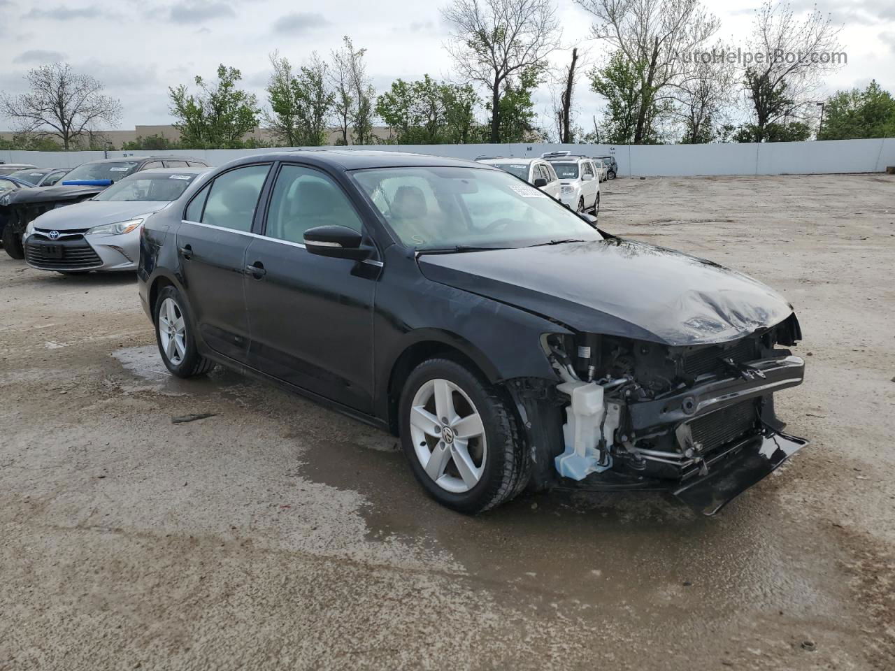 2014 Volkswagen Jetta Tdi Black vin: 3VWLL7AJ0EM378387