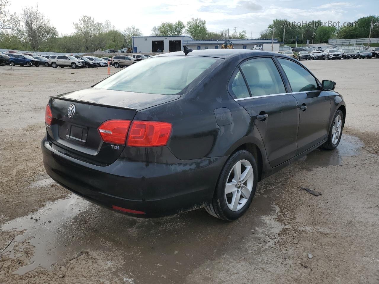 2014 Volkswagen Jetta Tdi Black vin: 3VWLL7AJ0EM378387