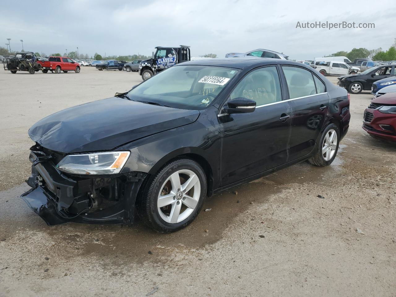 2014 Volkswagen Jetta Tdi Черный vin: 3VWLL7AJ0EM378387