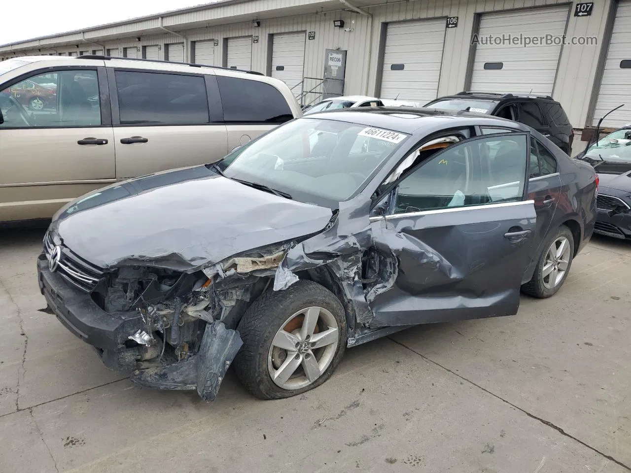 2012 Volkswagen Jetta Tdi Gray vin: 3VWLL7AJ1CM320737