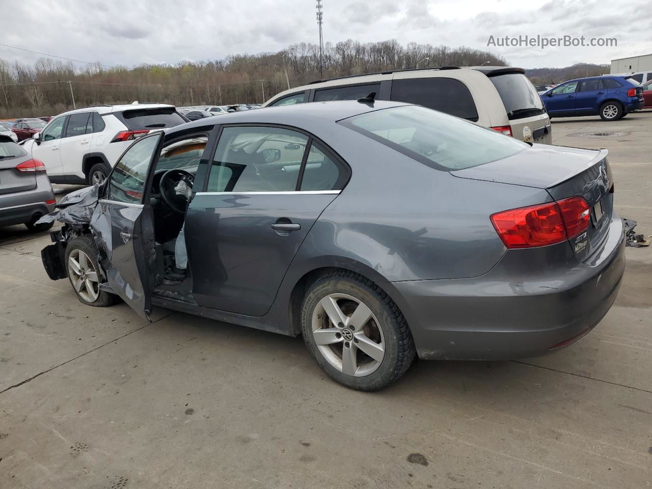 2012 Volkswagen Jetta Tdi Gray vin: 3VWLL7AJ1CM320737