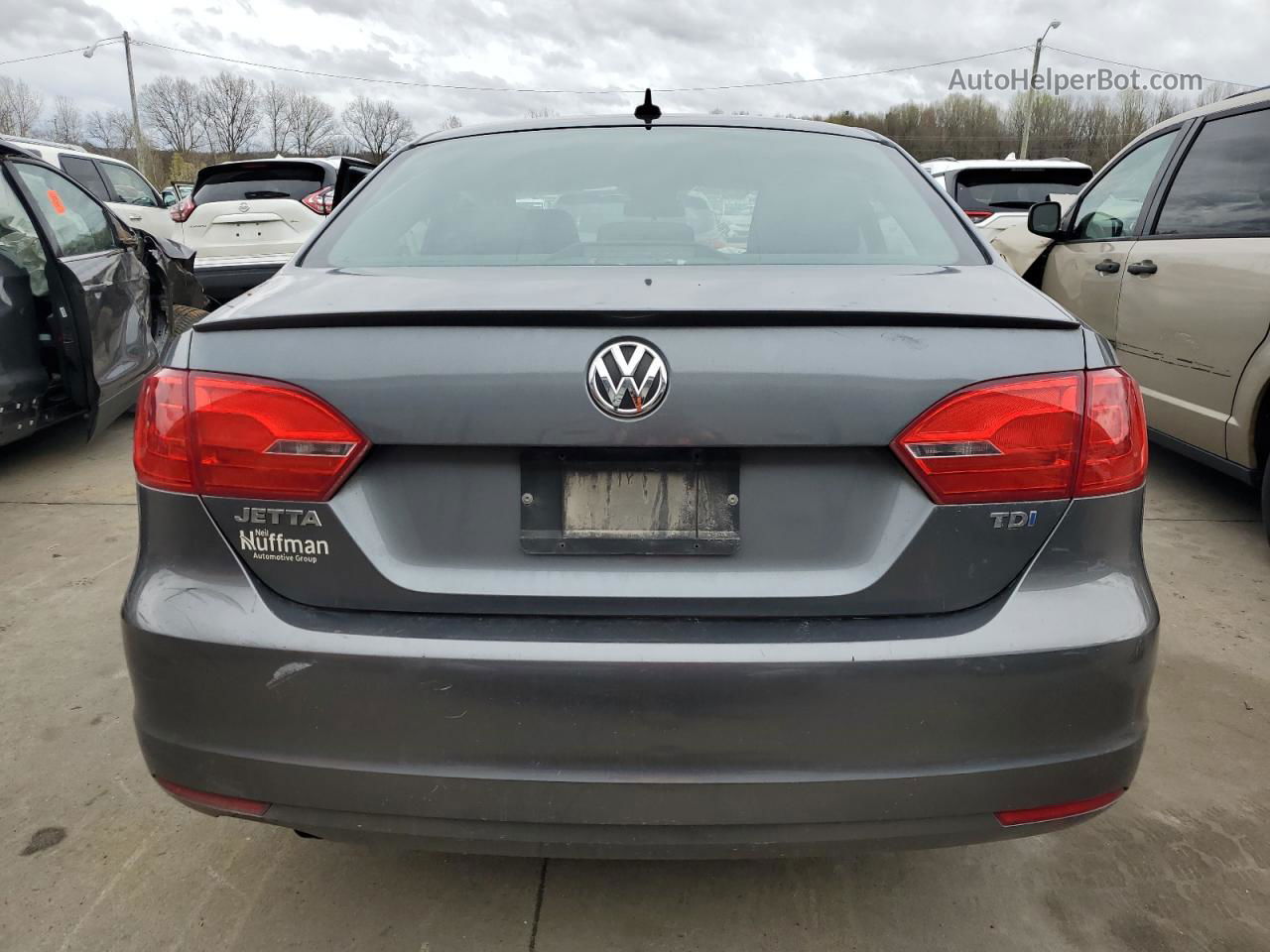 2012 Volkswagen Jetta Tdi Gray vin: 3VWLL7AJ1CM320737