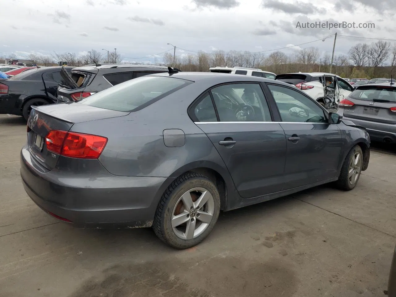 2012 Volkswagen Jetta Tdi Gray vin: 3VWLL7AJ1CM320737