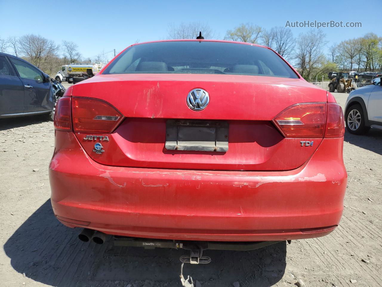 2012 Volkswagen Jetta Tdi Red vin: 3VWLL7AJ1CM323931