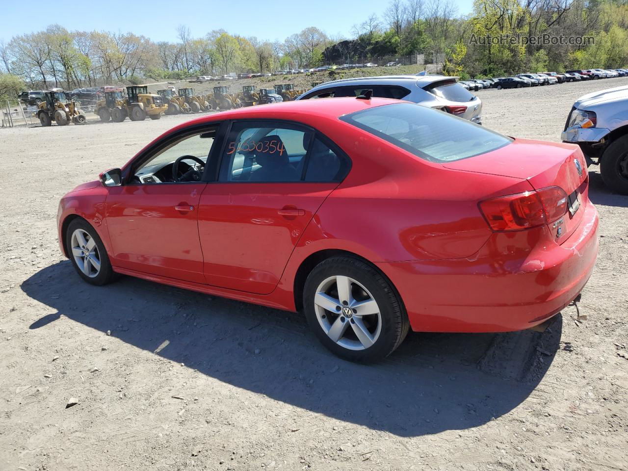 2012 Volkswagen Jetta Tdi Red vin: 3VWLL7AJ1CM323931