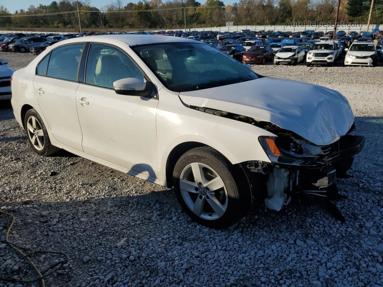 2012 Volkswagen Jetta Tdi White vin: 3VWLL7AJ1CM329860