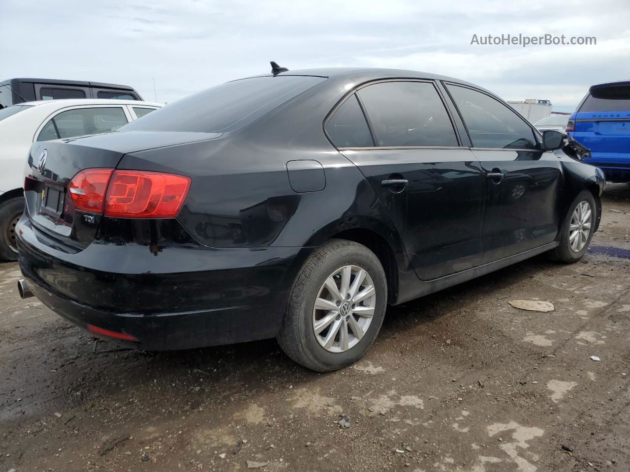 2012 Volkswagen Jetta Tdi Black vin: 3VWLL7AJ1CM363426