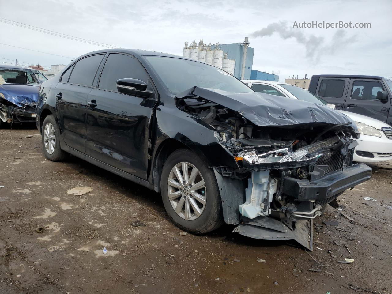 2012 Volkswagen Jetta Tdi Black vin: 3VWLL7AJ1CM363426