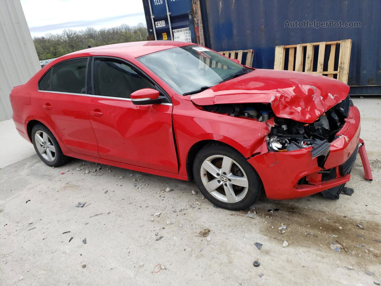 2013 Volkswagen Jetta Tdi Red vin: 3VWLL7AJ1DM228836