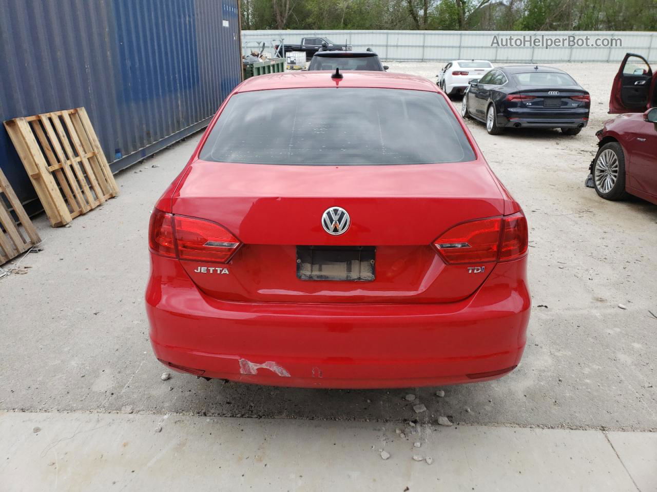 2013 Volkswagen Jetta Tdi Red vin: 3VWLL7AJ1DM228836