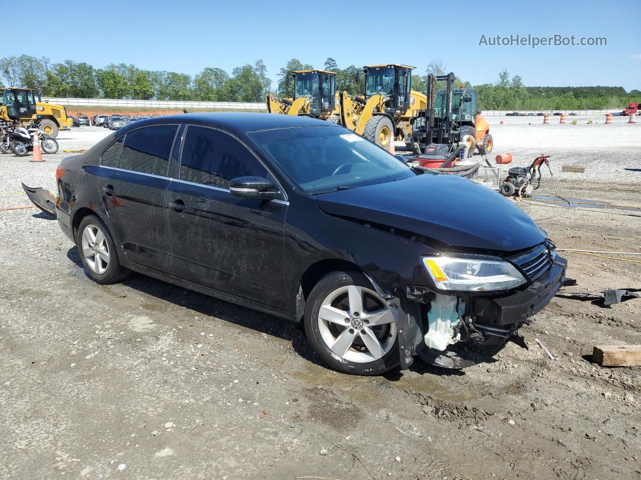 2013 Volkswagen Jetta Tdi Black vin: 3VWLL7AJ1DM289555