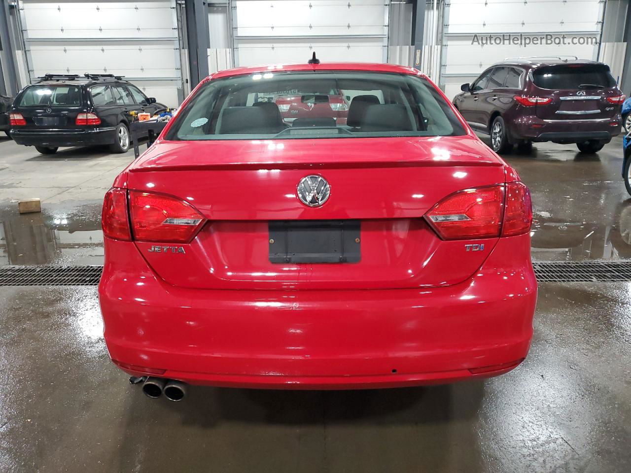 2011 Volkswagen Jetta Tdi Красный vin: 3VWLL7AJ2BM069404