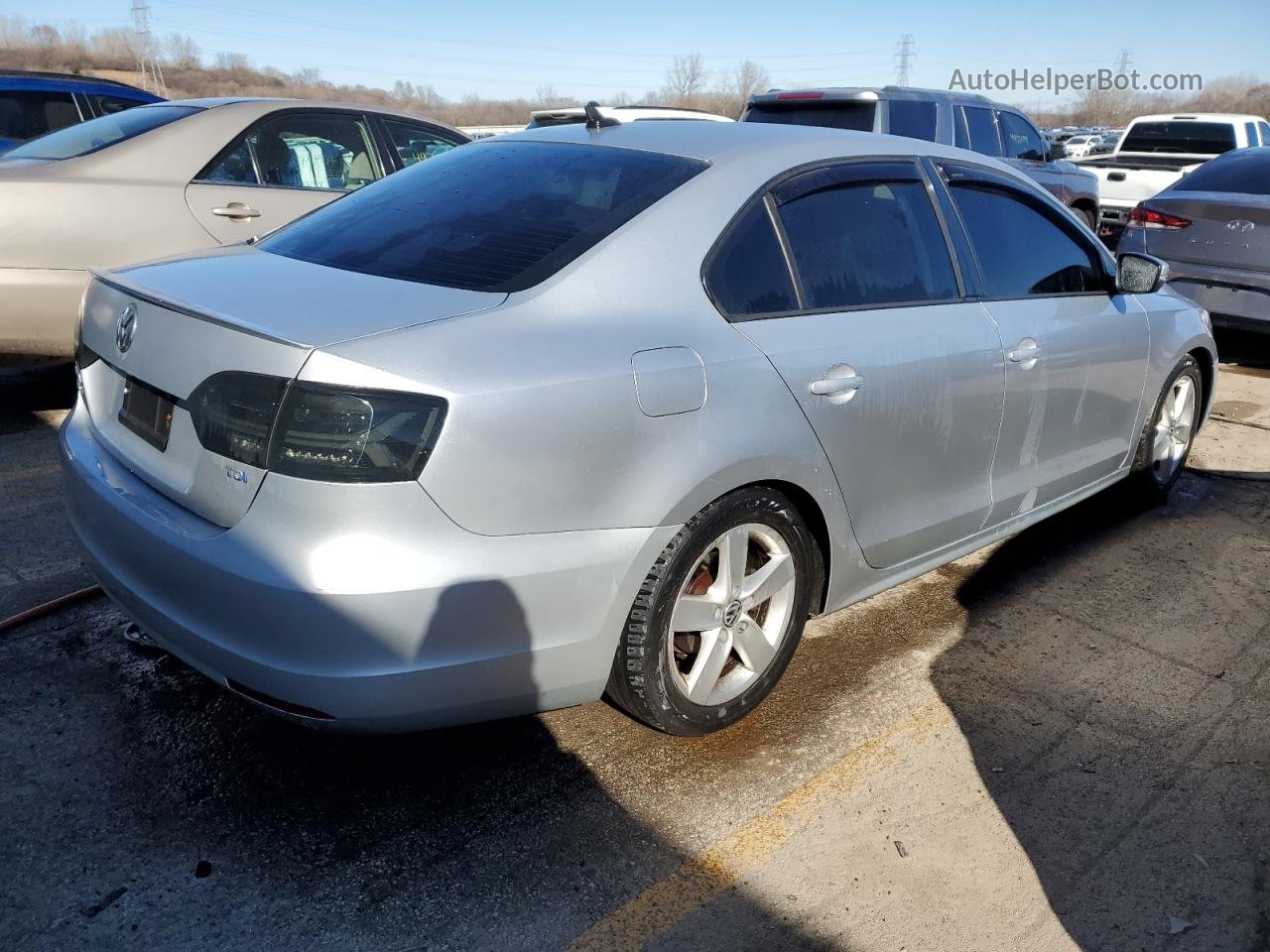 2012 Volkswagen Jetta Tdi Silver vin: 3VWLL7AJ2CM380901