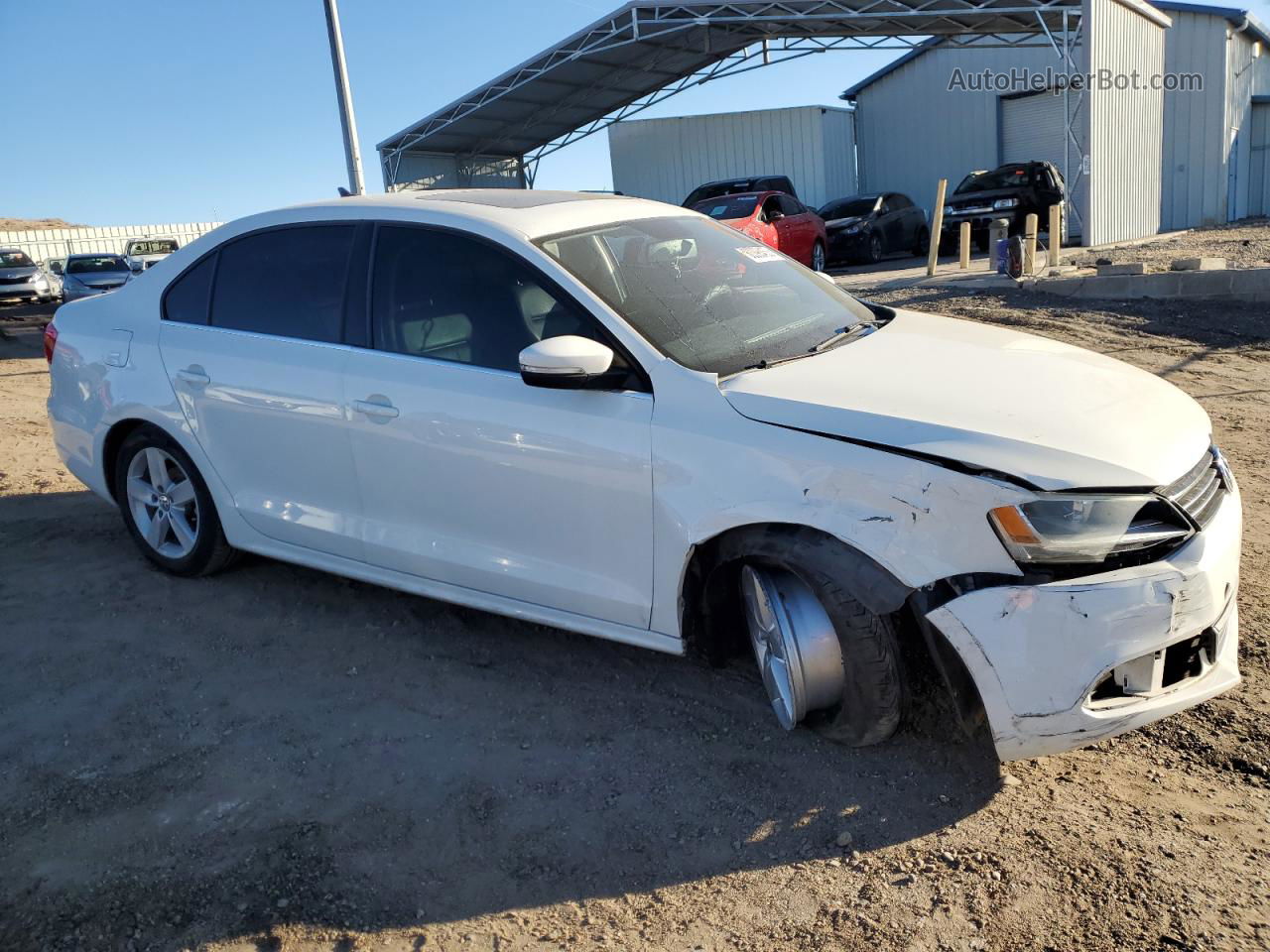 2013 Volkswagen Jetta Tdi White vin: 3VWLL7AJ2DM243040