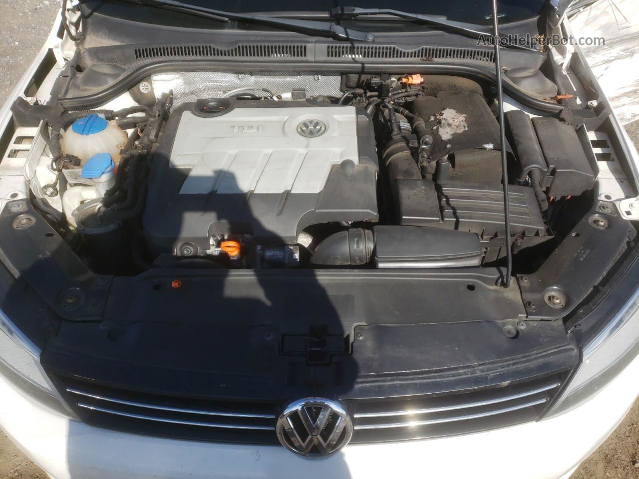 2013 Volkswagen Jetta Tdi Белый vin: 3VWLL7AJ2DM377109