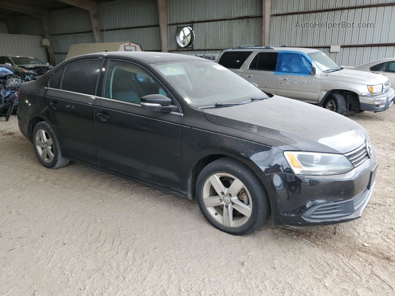 2013 Volkswagen Jetta Tdi Black vin: 3VWLL7AJ2DM386893