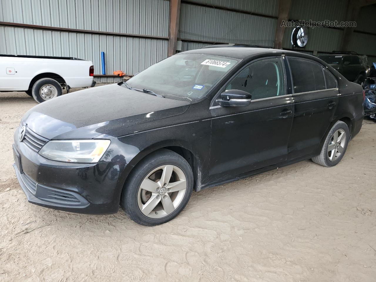 2013 Volkswagen Jetta Tdi Black vin: 3VWLL7AJ2DM386893