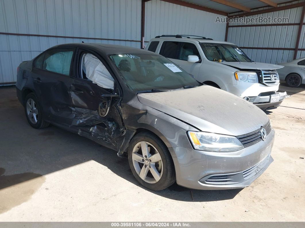 2011 Volkswagen Jetta 2.0l Tdi Gray vin: 3VWLL7AJ3BM121641