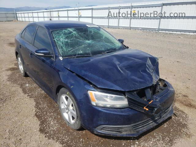 2012 Volkswagen Jetta Tdi Blue vin: 3VWLL7AJ3CM041242