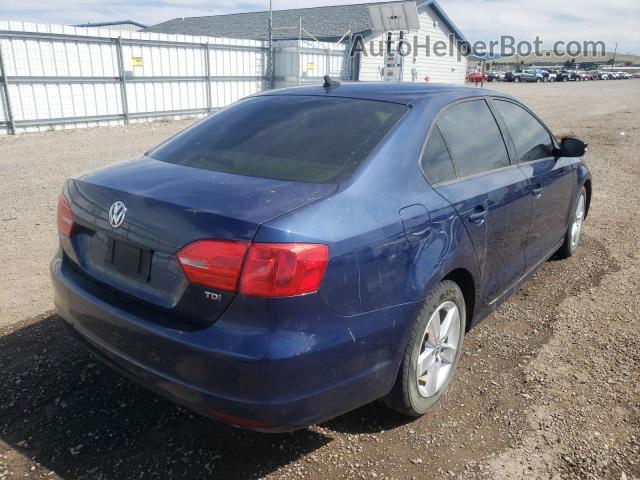 2012 Volkswagen Jetta Tdi Blue vin: 3VWLL7AJ3CM041242