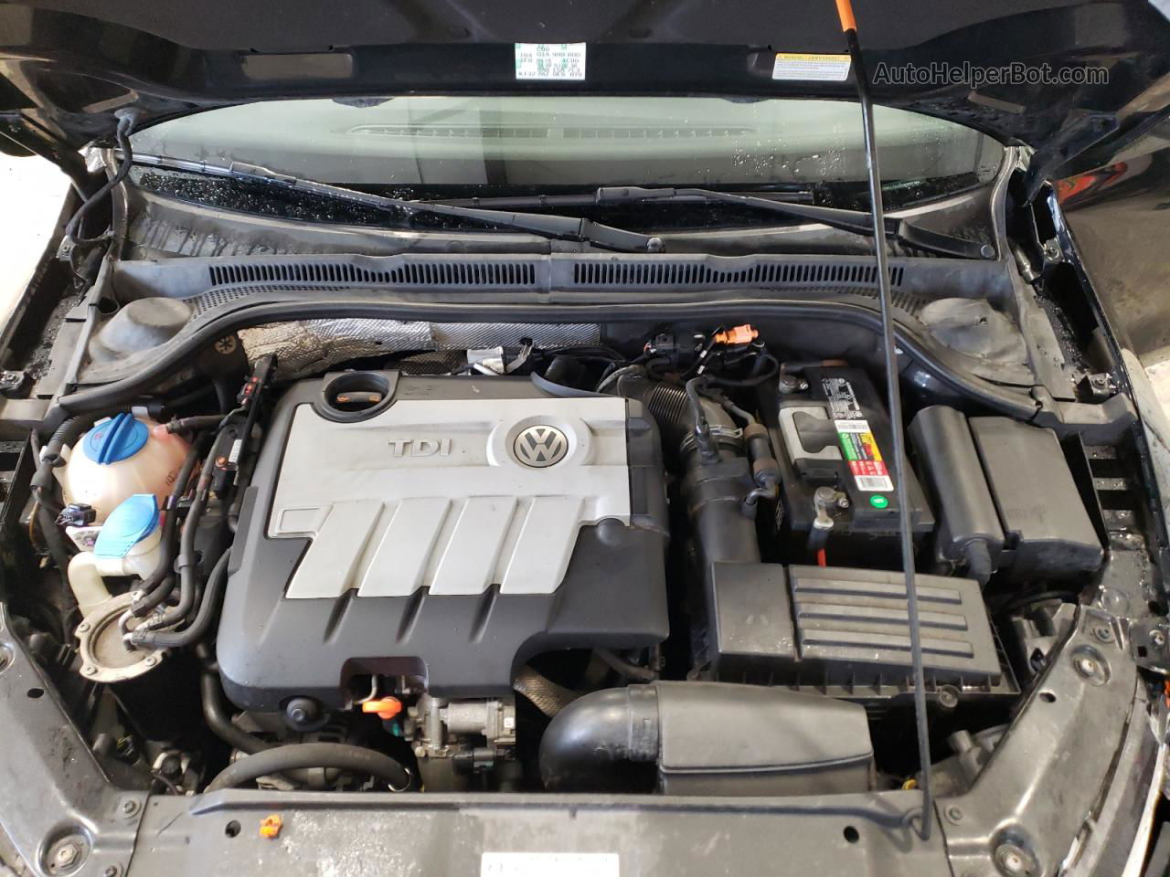 2012 Volkswagen Jetta Tdi Черный vin: 3VWLL7AJ3CM086780