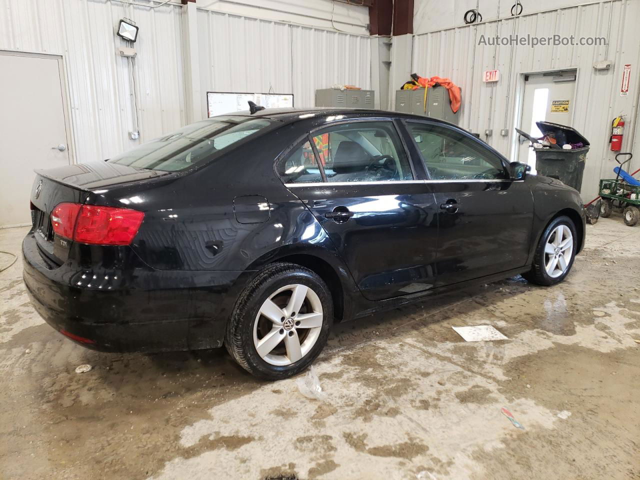 2012 Volkswagen Jetta Tdi Black vin: 3VWLL7AJ3CM086780