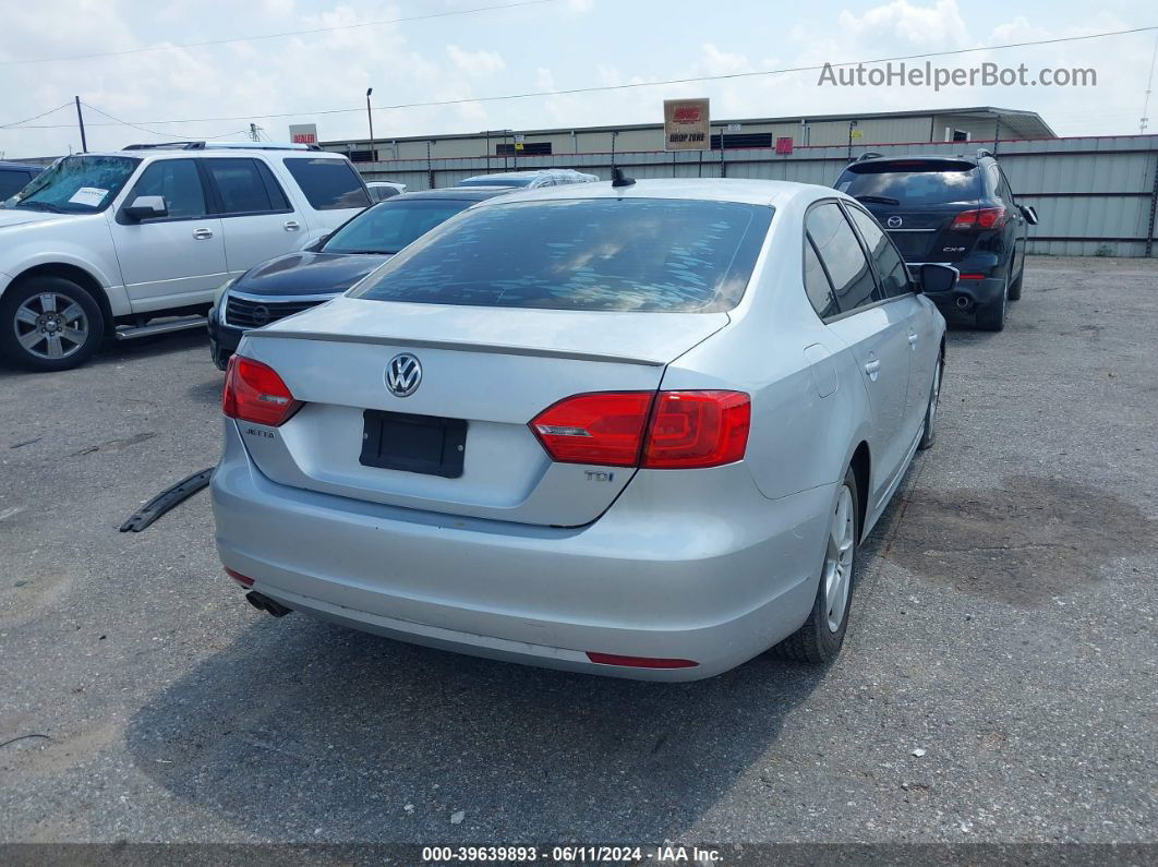 2012 Volkswagen Jetta 2.0l Tdi Silver vin: 3VWLL7AJ3CM320030