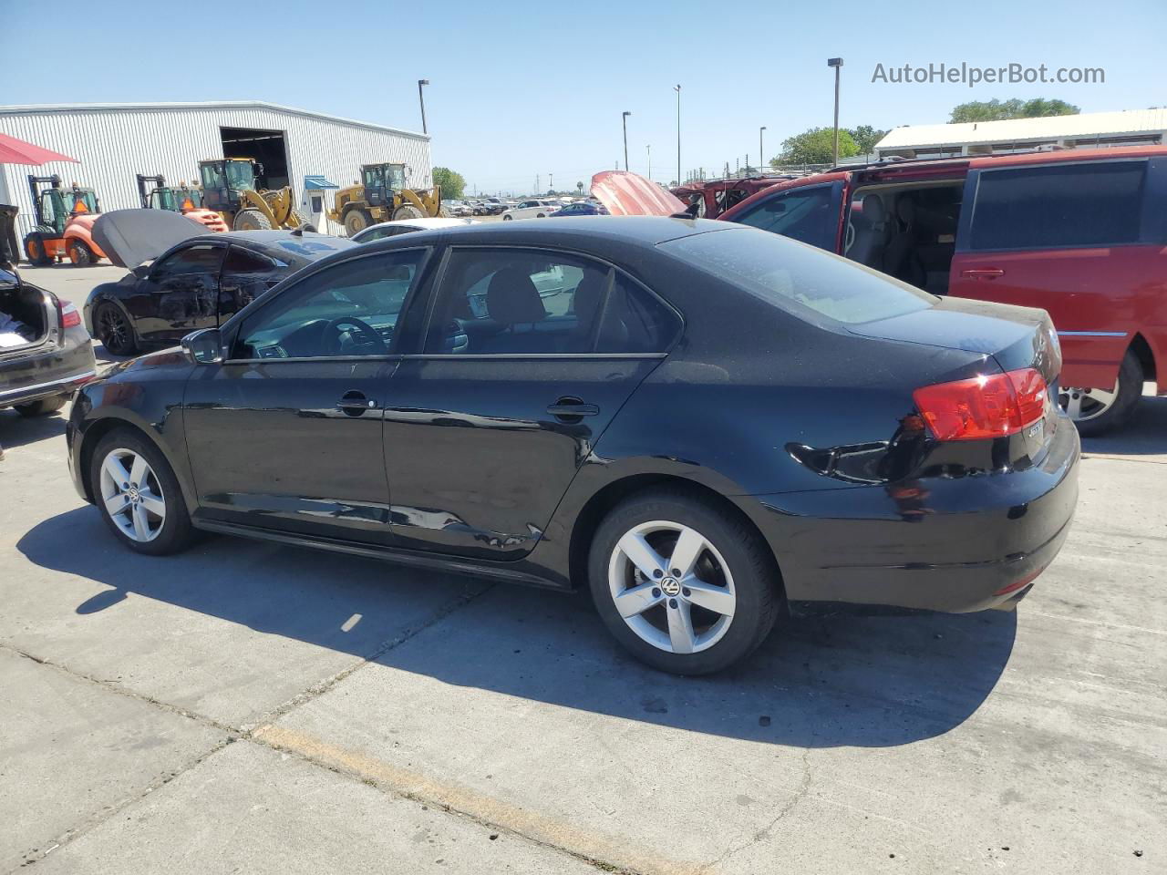 2012 Volkswagen Jetta Tdi Black vin: 3VWLL7AJ3CM388893