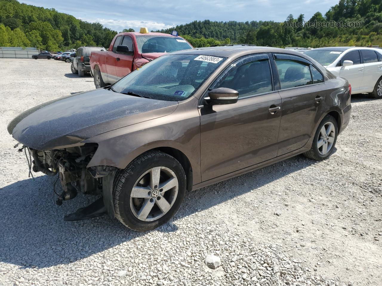 2012 Volkswagen Jetta Tdi Коричневый vin: 3VWLL7AJ3CM423769