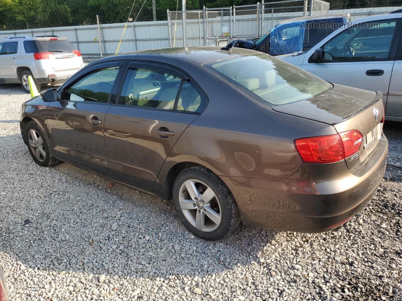 2012 Volkswagen Jetta Tdi Коричневый vin: 3VWLL7AJ3CM423769