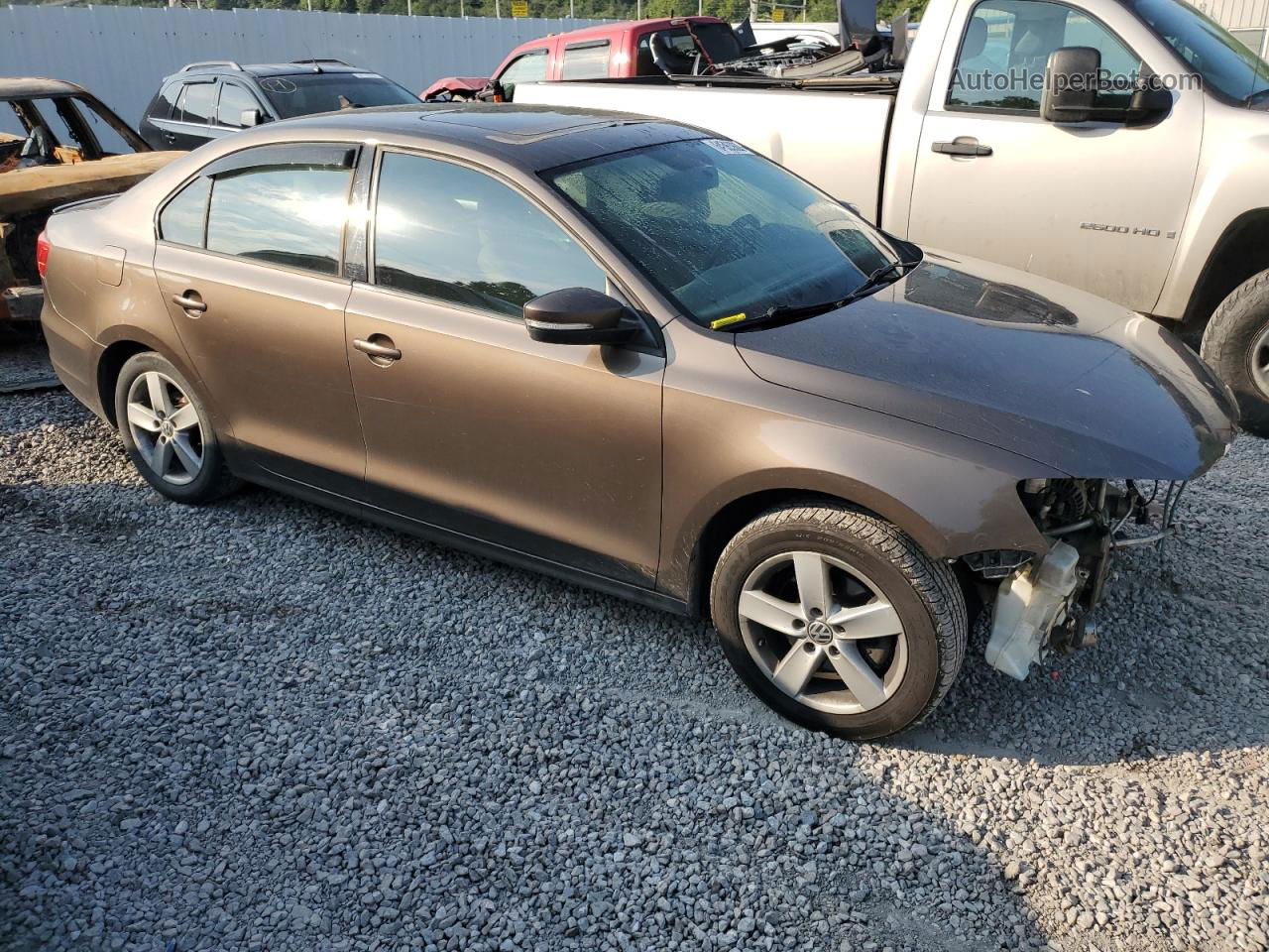 2012 Volkswagen Jetta Tdi Brown vin: 3VWLL7AJ3CM423769