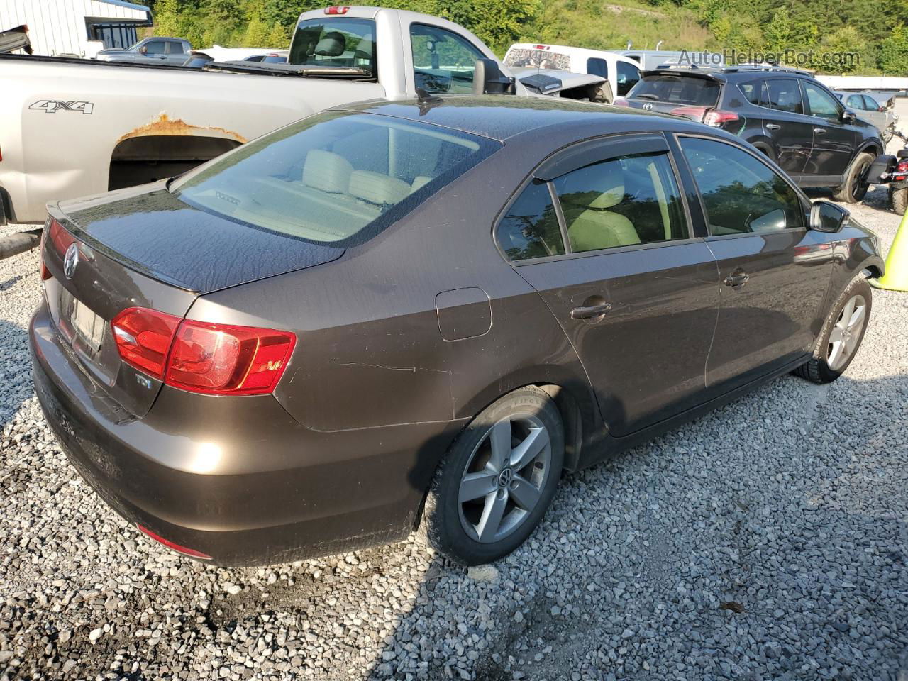 2012 Volkswagen Jetta Tdi Brown vin: 3VWLL7AJ3CM423769